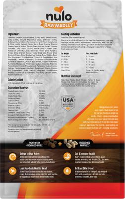 Raw Medley Chicken, Turkey & Duck Adult Dry Cat Food, 4-lb bag