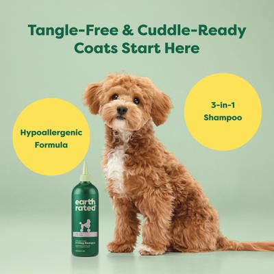 3-in-1 Detangling Dog Shampoo & Conditioner, White Tea & Basil Scent, 16-fl oz bottle