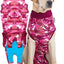 Traje de recuperación para perros, camuflaje rosa, talla mediana