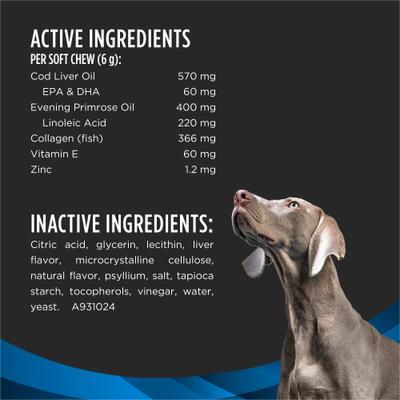 Skin Care Soft Chew Supplement for Dogs, 60 count