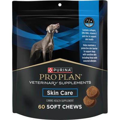Suplemento masticable suave para el cuidado de la piel de perros, 60 unidades