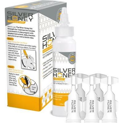 Limpiador de oídos para perros y gatos Rapid Ear Care con miel de Manuka y microplata BG Vet Strength