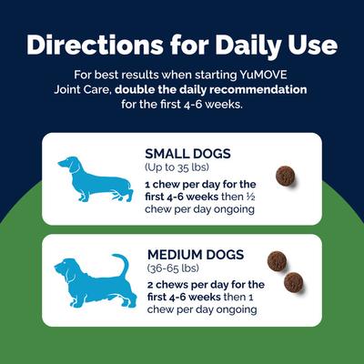 YuMOVE Mobility Hip & Joint Care Soft Chew Supplement for Small & Medium Dogs, 120 count