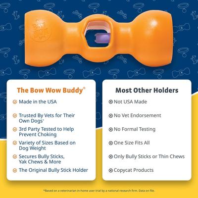 Buddy Starter Kit with Anti-Choking Safety Device Bully Sticks Dog Treats, Small