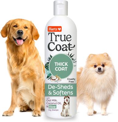True Coat Thick De-Sheds & Softens with Oat Milk, Coconut Oil & Aloe Dog Shampoo, 16-fl oz bottle