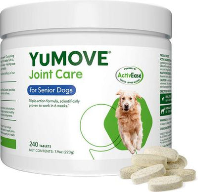 YuMOVE Mobility Hip & Joint Care Chewable Tablet Supplement for Senior Dogs, 240 count