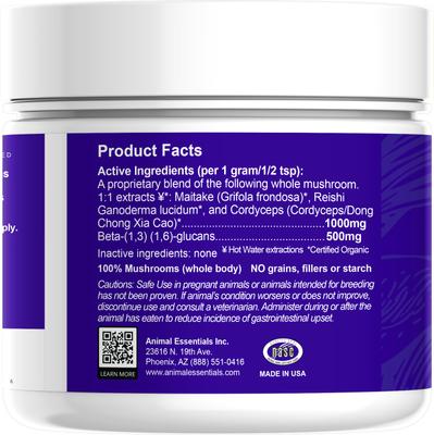 Mushroom Defense Cat & Dog Vitamin Supplement, 80-gm jar