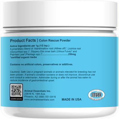 Colon Rescue Powder Herbal Digestive Aid Dog & Cat Supplement, 1-oz bottle