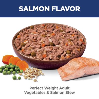 Adult Perfect Weight Management Vegetables & Salmon Stew Wet Dog Food, 2.8-oz pouch, case of 24