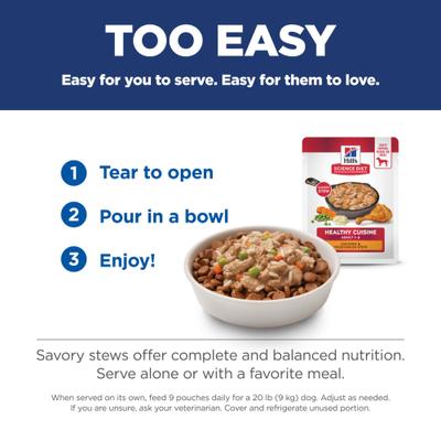 Adult Healthy Cuisine Chicken & Vegetables Stew Wet Dog Food, 2.8-oz pouch, case of 24