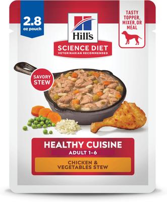 Adult Healthy Cuisine Chicken & Vegetables Stew Wet Dog Food, 2.8-oz pouch, case of 24