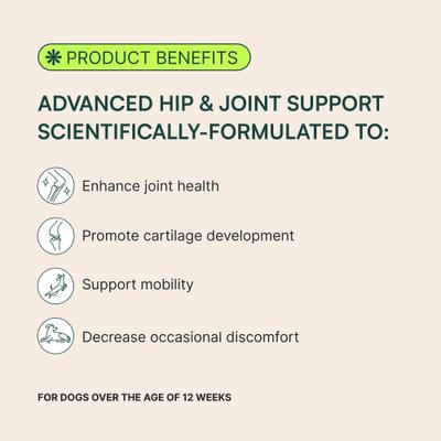 Advanced Hip & Joint Supplement with Glucosamine & Chondroitin Bundle for Small & Medium Breed Dogs, 60 count & Large Breed Dogs, 30 count