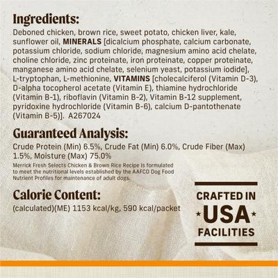 Fresh Selects Frozen Chicken & Brown Rice Dog Food, 378-oz bundle