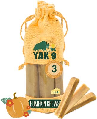 Pumpkin Yak Chew Dog Treat, Medium, 3 count
