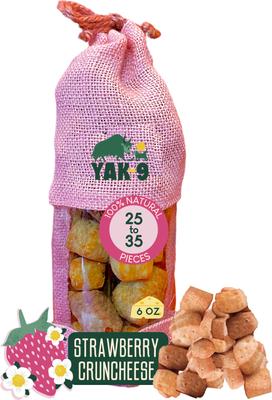 CrunCheese - Galletas crujientes para perros con sabor a fresa natural (bolsa de 0,37 lb)