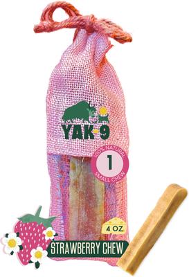Golosina masticable para perros Strawberry Yak, tamaño pequeño, 1 unidad