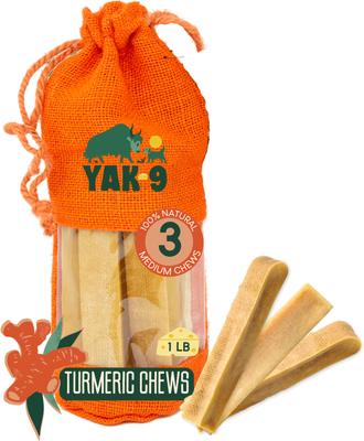 Turmeric Yak Chew Dog Treats, 4 count, Small
