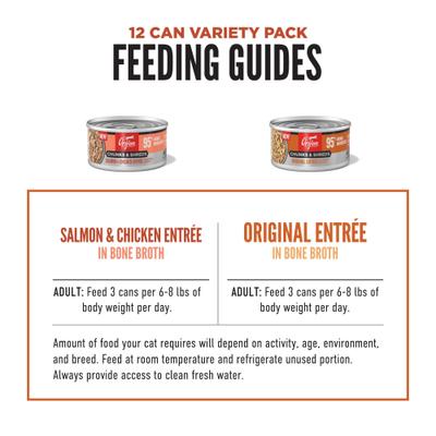 Original Chunks & Shreds Variety Pack Salmon & Chicken Entrees Wet Cat Food, 3-oz can, case of 12