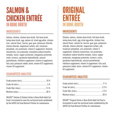 Original Chunks & Shreds Variety Pack Salmon & Chicken Entrees Wet Cat Food, 3-oz can, case of 12