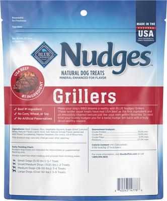 Bundle: Blue Buffalo Health Bars Baked with Bacon, Egg & Cheese + Nudges Grillers Steak Natural Dog Treats