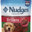 Bundle: Blue Buffalo Nudges Grillers Steak + Jerky Cuts Chicken Natural Dog Treats, 10-oz bag