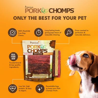 6-in Assorted Munchy Strips Chew Dog Treats, 50 count