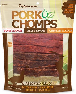 6-in Assorted Munchy Strips Chew Dog Treats, 50 count