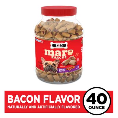 MaroSnacks Bacon Flavor Dog Treats, 40-oz tub