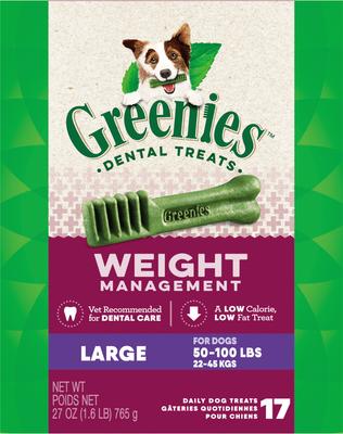 Weight Management Natural Large Dental Dog Treats, 17 count
