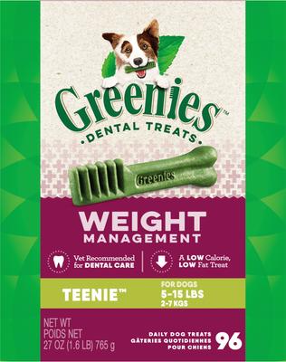 Weight Management Natural Teenie Dental Dog Treats, 96 count