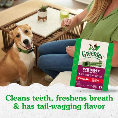 Weight Management Regular Natural Dental Dog Treats, 27 count
