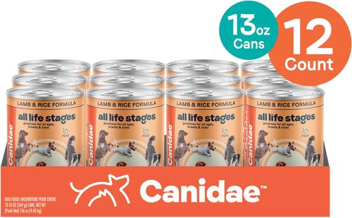 Bundle: CANIDAE Chicken, Lamb & Fish Formula + Lamb & Rice Formula Canned Dog Food