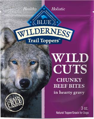 Wilderness Trail Toppers Wild Cuts Chunky Chicken Bites in Hearty Gravy Grain-Free Dog Food Topper, 3-oz, case of 24