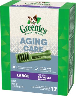Golosinas dentales grandes naturales para perros Aging Care, 17 unidades