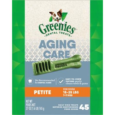 Premios dentales naturales para perros Aging Care Petite, 45 unidades