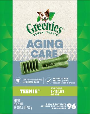 Aging Care Natural Teenie Dental Dog Treats, 96 count