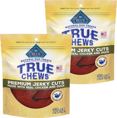 True Chews Premium Jerky Cuts Natural Chicken & Duck Dog Treats, 22-oz bag