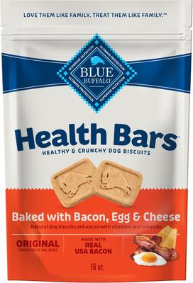 Bundle: Blue Buffalo Health Bars Baked with Bacon, Egg & Cheese + Nudges Grillers Steak Natural Dog Treats