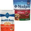 Bundle: Blue Buffalo Health Bars Baked with Bacon, Egg & Cheese + Nudges Grillers Steak Natural Dog Treats