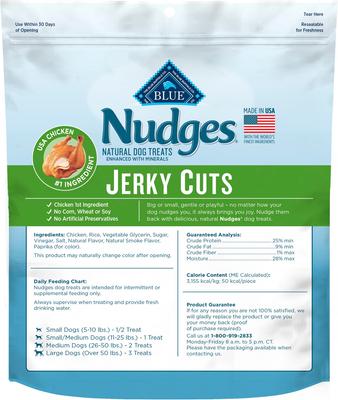 Bundle: Blue Buffalo Nudges Grillers Steak + Jerky Cuts Chicken Natural Dog Treats, 10-oz bag