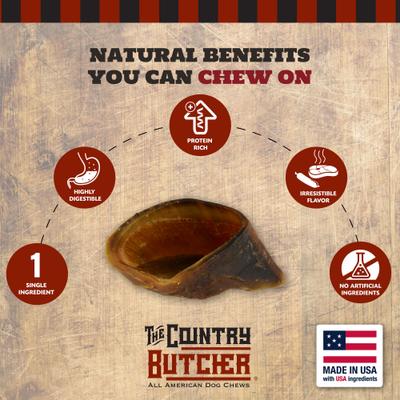 Beef Hooves Dog Treats, 30 count