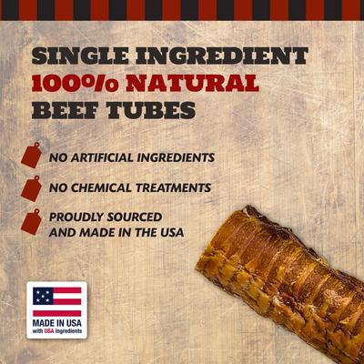 Beef Trachea Tubes Dog Treats, 6-in, 2 count