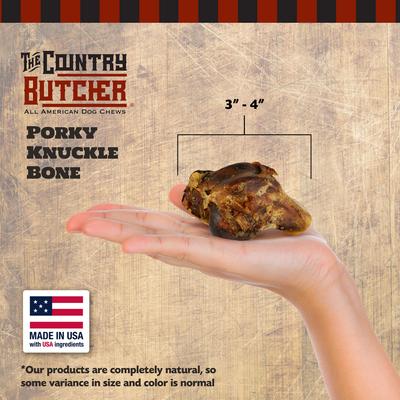 Porky Knuckle Bone Dog treats, 4 count