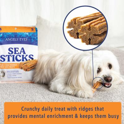 Sea Sticks Tear Stain Friendly Adult Crunchy Dog Treats, Small, 24 count