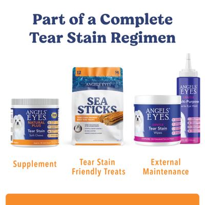 Sea Sticks Tear Stain Friendly Adult Crunchy Dog Treats, Large, 6 count