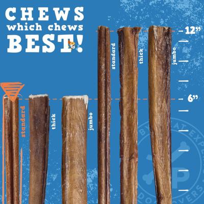 Odor Free 6-inch Standard Beef Bully Stick Dog Chews, 25 count