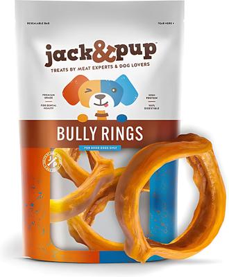 Odor Free 4-inch Beef Bully Stick Ring Dog Chews, 8 count