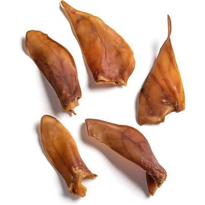 Golosinas para perros con forma de media oreja de cerdo, 18 unidades