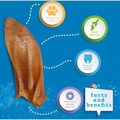 Half Pig Ear Dog Treats, 18 count