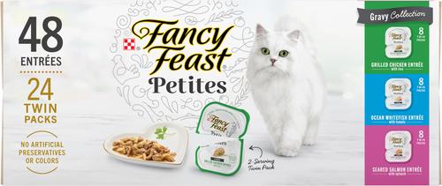 Gourmet Gravy Petites Tender Beef with Carrots Entree Wet Cat Food, 24 Servings, 2.8-oz tray, case of 12